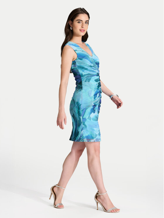 Swing Swing Koktel haljina 5AI21400 Plava Slim Fit