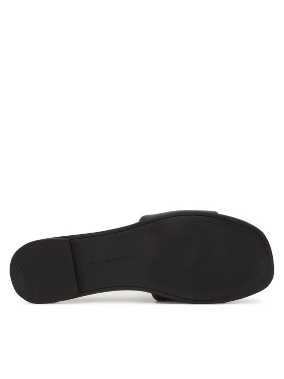 Tommy Hilfiger Tommy Hilfiger Şlapi Th Logo Hardware Leather Mule FW0FW08806 Negru