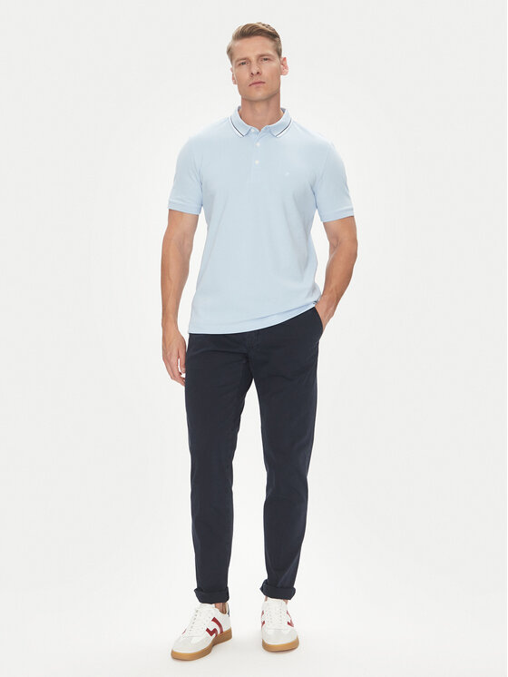 Pierre Cardin Pierre Cardin Polo C5 21374.2112 Błękitny Regular Fit