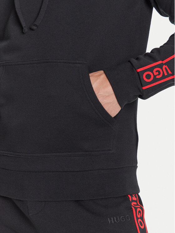 HUGO HUGO Majica dugih rukava Liam 50540921 Crna Regular Fit