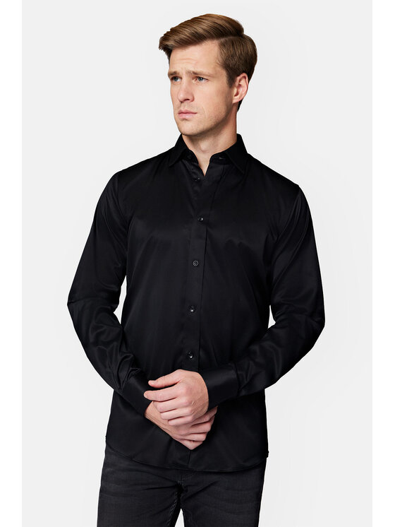 Lancerto Lancerto Koszula Blackburn KO073223000003 Czarny Regular Fit