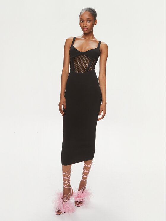 PINKO Pinko Koktejlové šaty Vision 103757 A1Y7 Černá Bodycon Fit