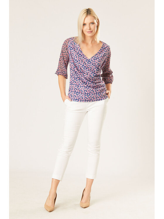 QUIOSQUE QUIOSQUE Halenka POPIK BLOUSE Tmavomodrá Regular Fit