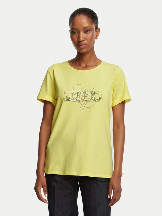 Liu Jo Sport Tricou TA6163 JS003 Galben deschis Regular Fit