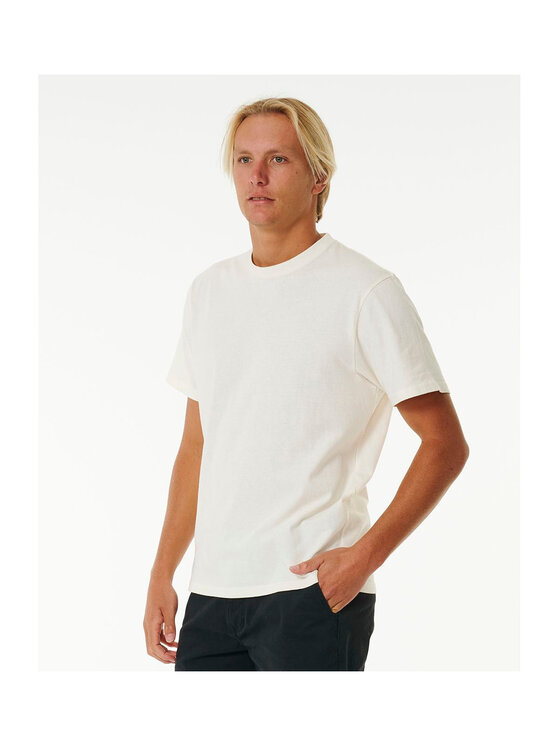 Rip Curl Rip Curl T-Shirt Plain Wash Tee Écru Relaxed Fit