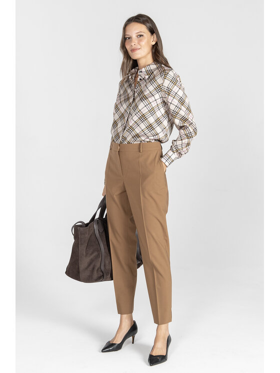 Deni Cler Milano Deni Cler Milano Spodnie materiałowe W-DC-5275-E5-D4-18-1 Brązowy Regular Fit