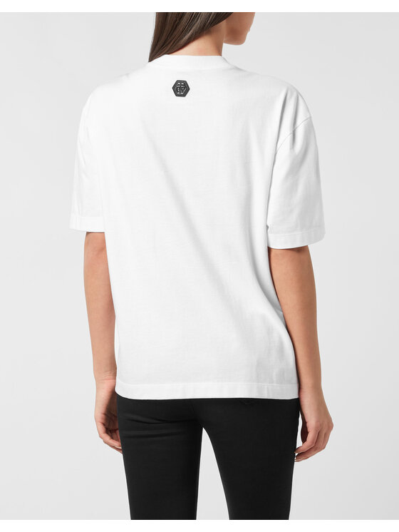PHILIPP PLEIN PHILIPP PLEIN T-Shirt 26521 Biały Over Fit