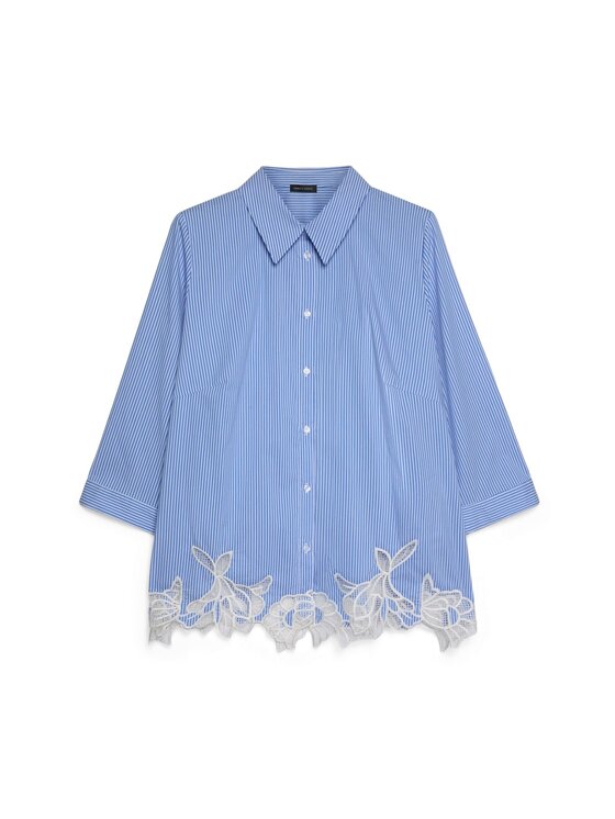 Fiorella Rubino Fiorella Rubino Camicia 5096T001510N0R4 Turchese Boxy Fit