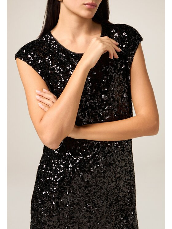 Oltre Oltre Vestito da giorno 7030R005036N033 Nero Slim Fit