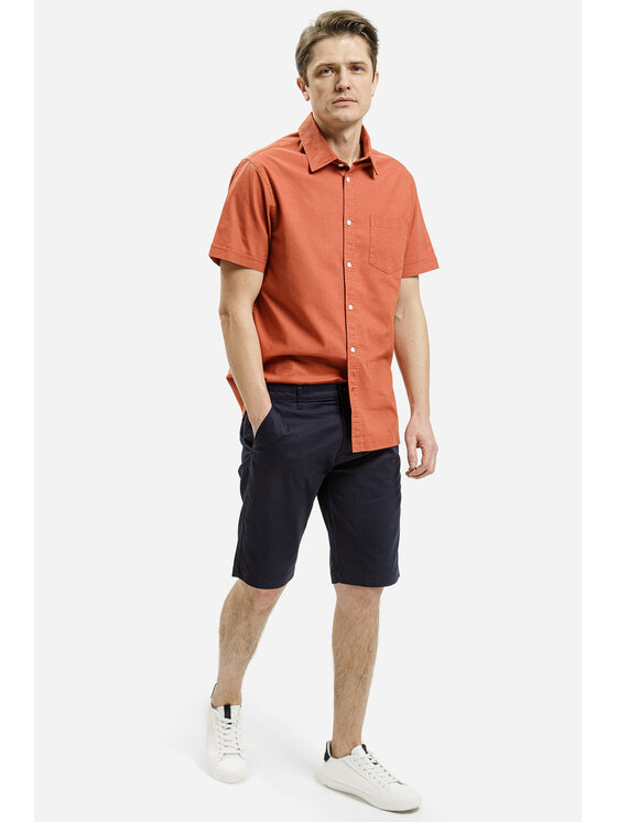 Cross Jeans Cross Jeans Koszula 35596-255 Pomarańczowy Regular Fit