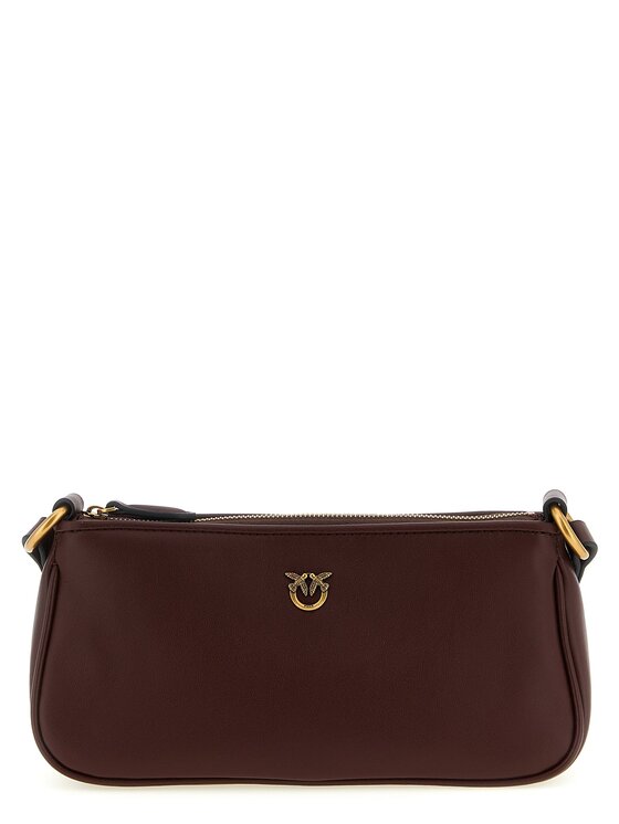 PINKO PINKO Torebka Bordeaux Cowhide Crossbody Bordowy