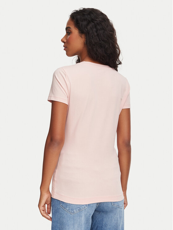 Guess Guess T-Shirt W6YI56 K5028 Różowy jasny Slim Fit