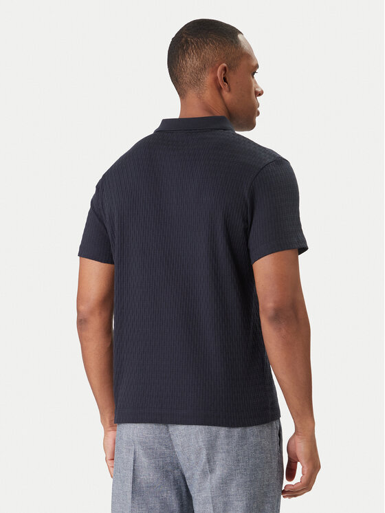 JOOP! JOOP! Тениска с яка и копчета Jorge 30101934 Тъмносин Slim Fit