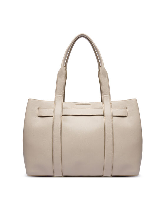 Calvin Klein Calvin Klein Geantă Buckle Medium Tote LV04F3294G Écru