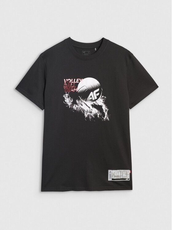 4F 4F T-shirt 4FRAW25TTSHM3235-20S Nero Regular Fit