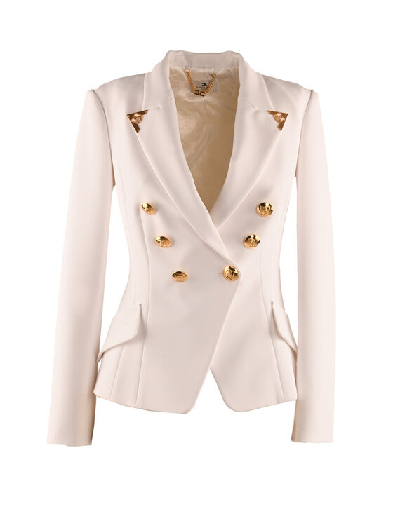 Elisabetta Franchi Elisabetta Franchi Giacca outdoor gi09546e2-360 Bianco Regular Fit