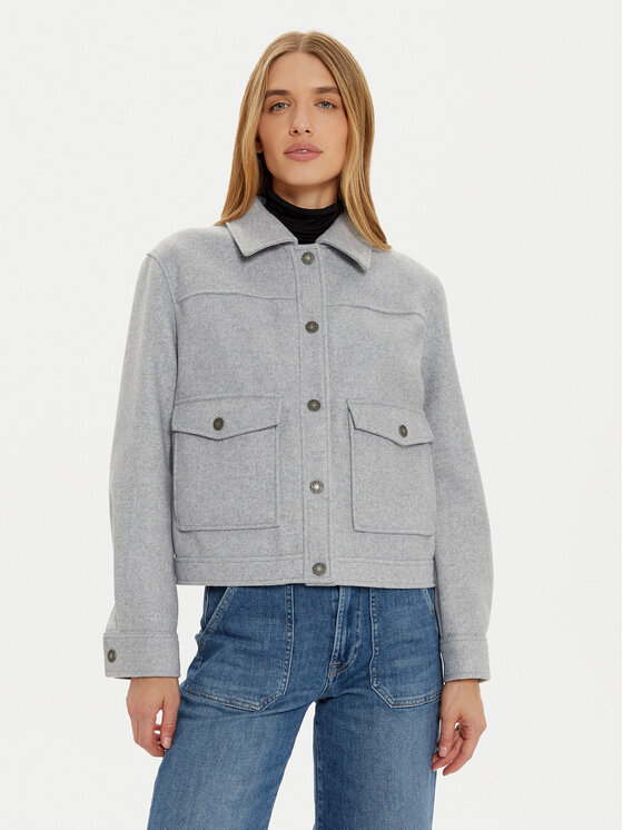 Guess Guess Риза-яке W4BL27 WGIX2 Сив Regular Fit