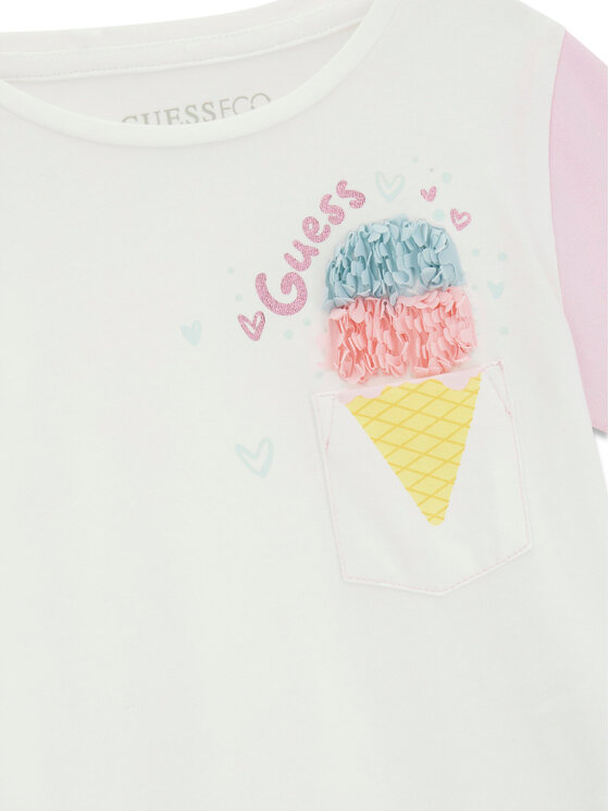 Guess Guess T-Shirt K6GI14 K6YW4 Biały Regular Fit