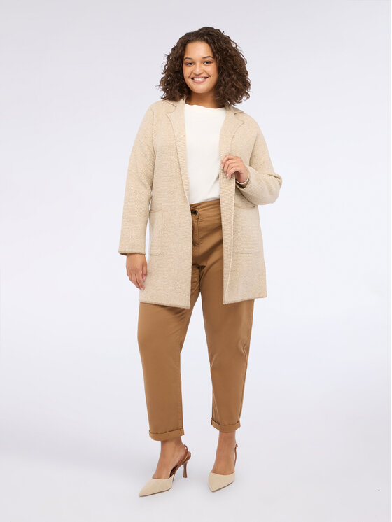 Fiorella Rubino Fiorella Rubino Cardigan M787L008186N012 Écru Regular Fit