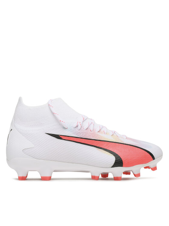 Ghete pentru fotbal Puma Ultra Pro FG/AG Jr 107510 01 Alb