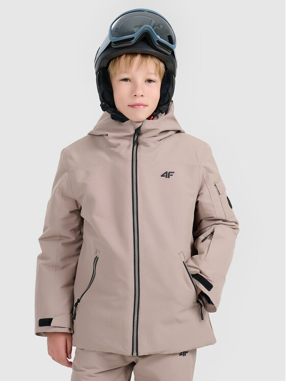 4F 4F Kurtka snowboardowa SNOWBOARD Brązowy jasny Regular Fit