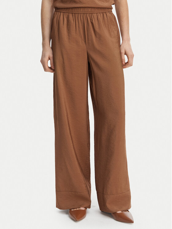 Marella Marella Hlače iz tkanine Eremi 2613131154 Rjava Regular Fit