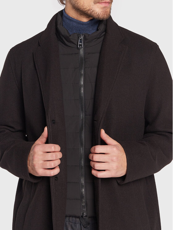 Pierre Cardin Pierre Cardin Kevad-sügis mantel 10042/000/ 0017 Must Modern Fit