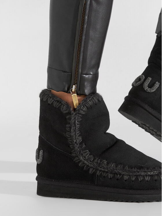 Mou Mou Snehule Eskimo 18 Glitter Logo MU.FW101050A Čierna