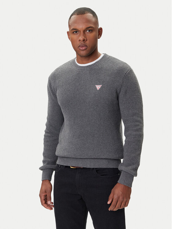 Guess Sweter M4BR30 Z3HM1 Szary Regular Fit