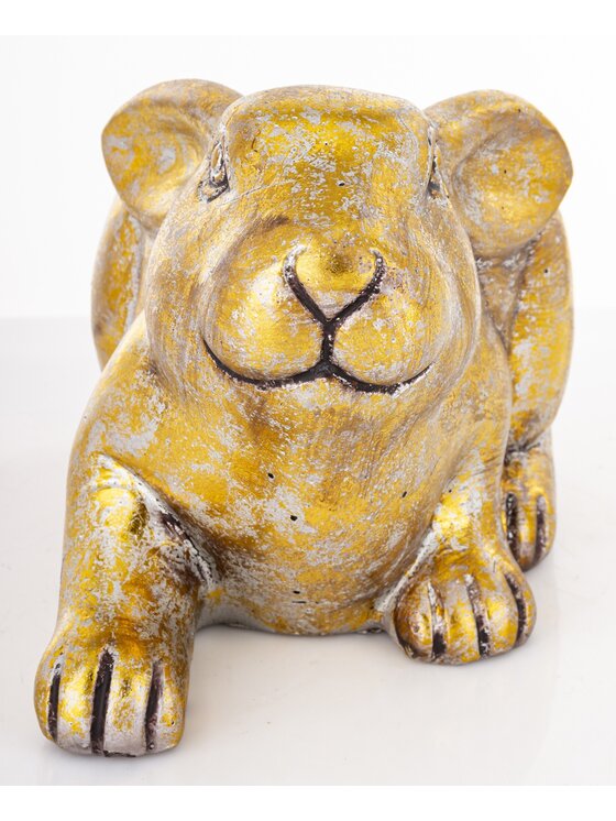 MIAhome MIAhome Osłonka cementowa 15x13x22 cm KRÓLIK Złoty