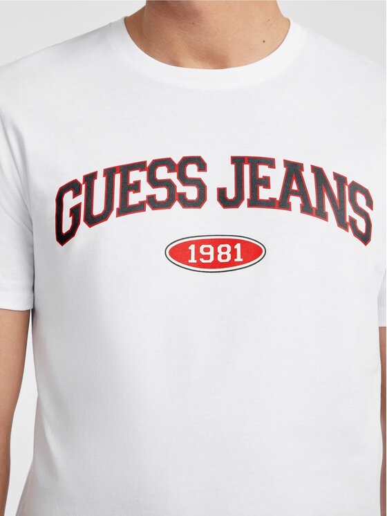 Guess Jeans Guess Jeans T-Shirt 165549 Biały Classic Fit