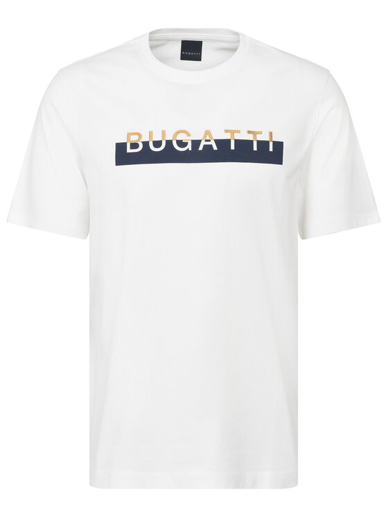 Bugatti Bugatti Tricou 8350-75043C Alb Regular Fit