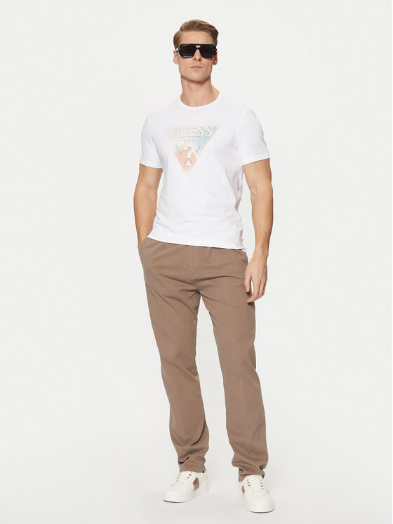Guess Guess T-Shirt M5RI14 J1314 Λευκό Slim Fit