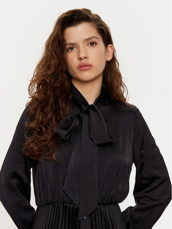 KARL LAGERFELD KARL LAGERFELD Φόρεμα πουκάμισο A1W13020 Μαύρο Regular Fit
