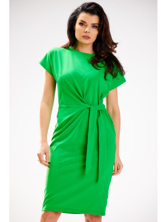 Infinite You Infinite You Sukienka letnia M302 Zielony Basic Fit