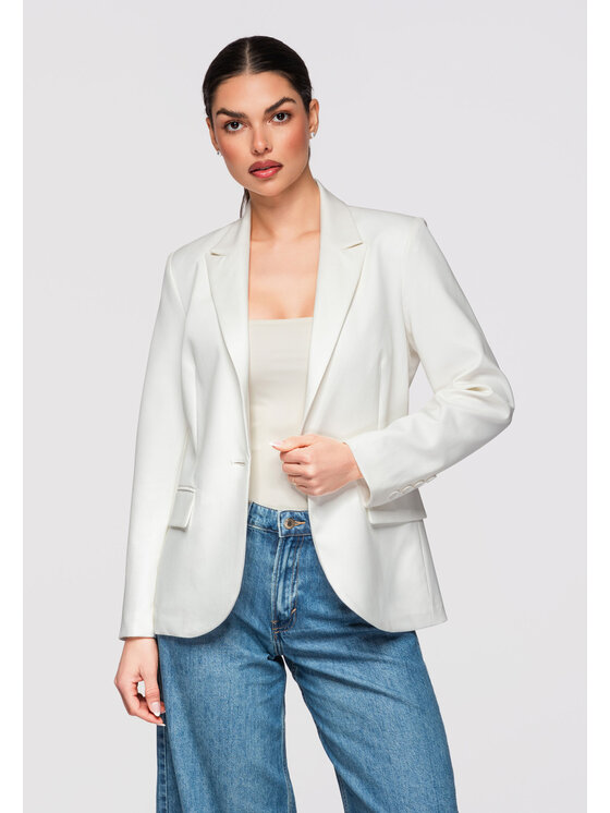 Ombre Ombre Sako OW-BLZB-0114 Bílá Slim Fit