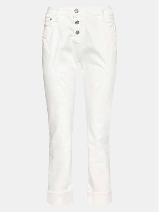 Please Please Τζιν P0VVHO2I5N Λευκό Slim Fit