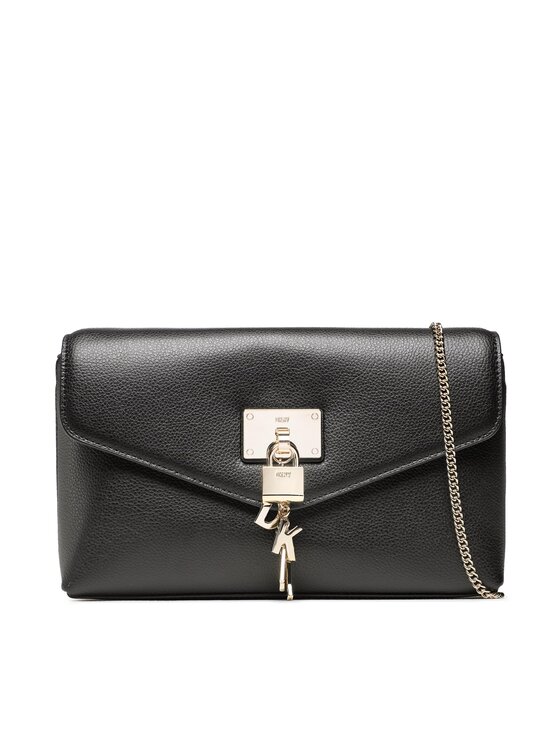DKNY Ročna torba Elissa Chain Clutch R24GHV17 Črna