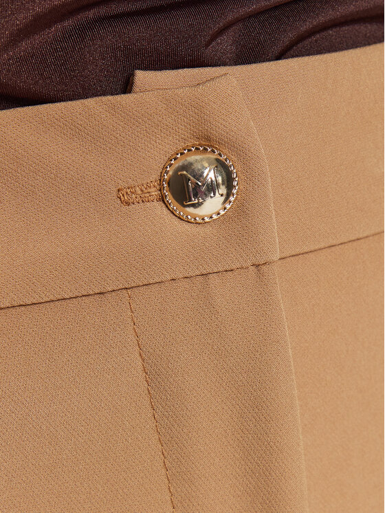 Maryley Maryley Hlače iz tkanine 24IB52Z/M19/43ER Rjava Regular Fit