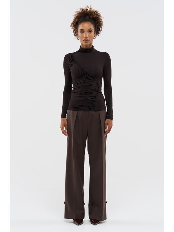 BENU BENU Bluzka AW25 Brązowy Regular Fit