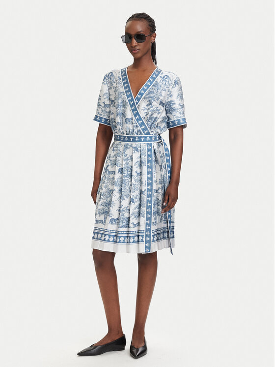 Fracomina Fracomina Coctailkleid FS26SD1010W435K5 Hellblau Regular Fit