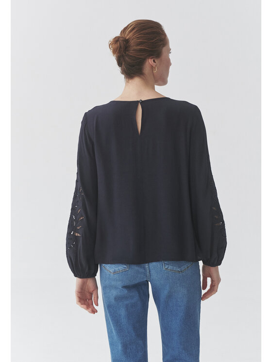 TATUUM TATUUM Blúzka ALIZZIE Tmavomodrá Loose Fit