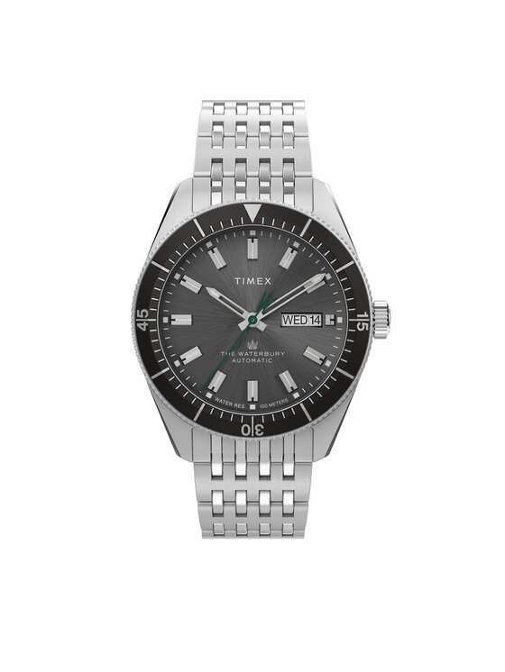 Timex Timex Ročna ura Waterbury Dive Automatic TW2V24900 Srebrna