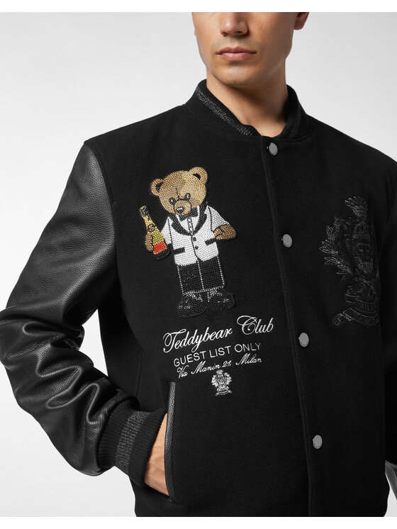 PHILIPP PLEIN PHILIPP PLEIN Kurtka skórzana 26981 Czarny Regular Fit