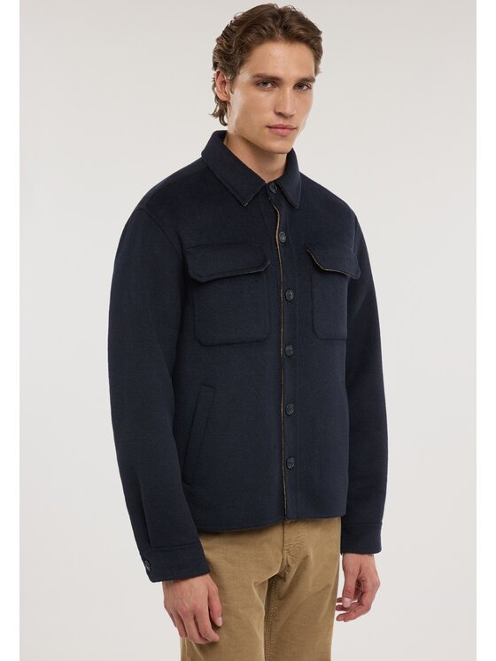 Trussardi Trussardi Płaszcz zimowy R020M000079N0B4 Niebieski Regular Fit