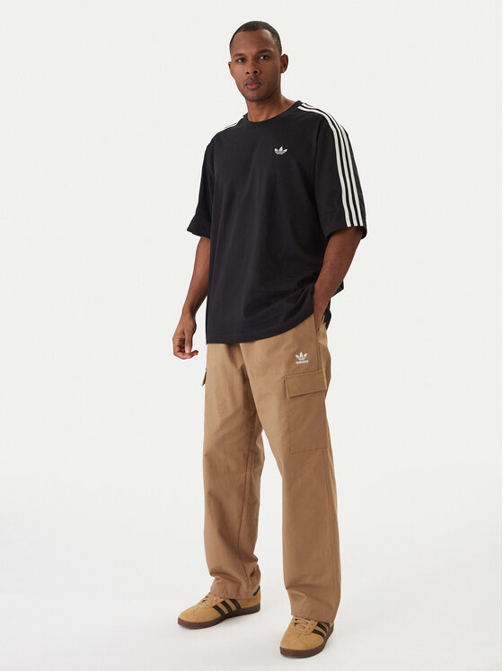 adidas adidas Tričko adicolor 3-Stripes KD4095 Čierna Oversize