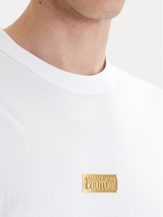 Versace Jeans Couture Versace Jeans Couture T-shirt 80GAHT05 CJ00T Bijela Regular Fit