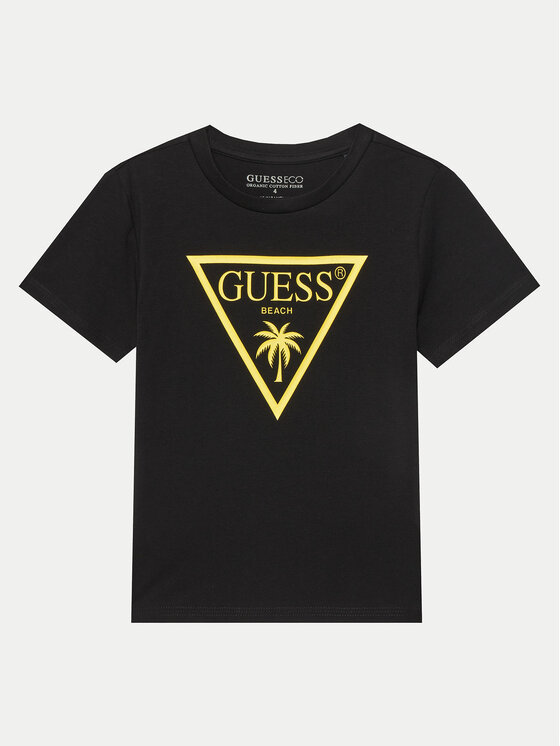 Guess Guess Tricou L5GI29J1314 Negru Classic Fit