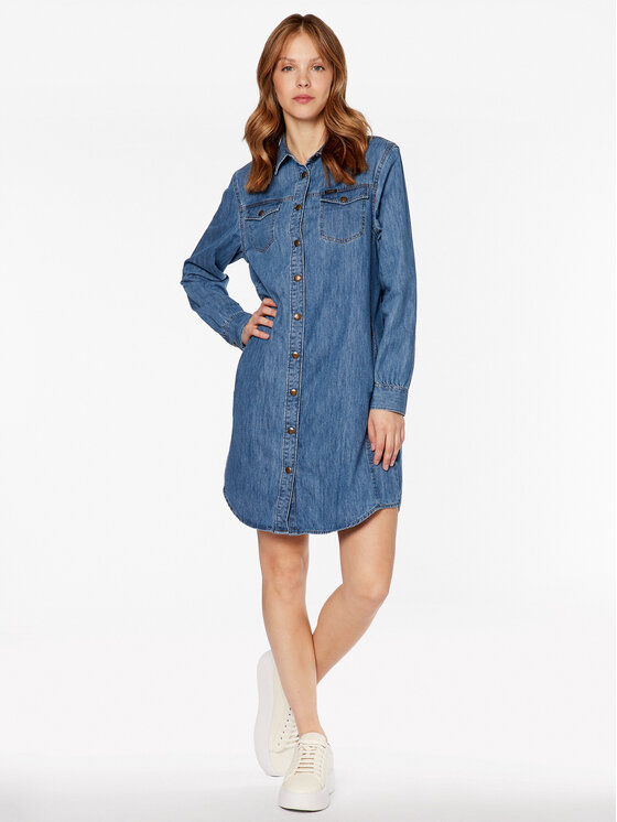 Lee Lee Vestito di jeans L50DPLVK 112145226 Blu Regular Fit