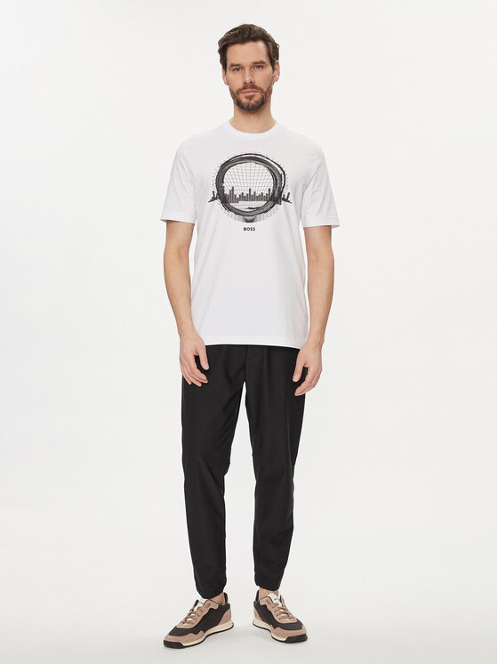 BOSS Boss T-särk 50506372 Valge Regular Fit